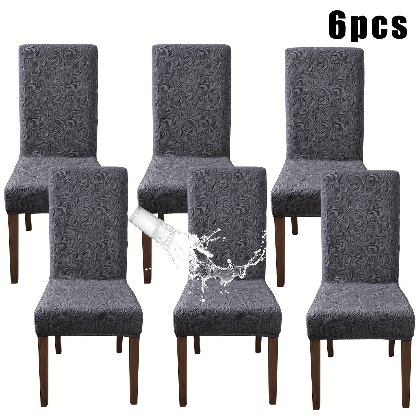 Stretch Dining Chair Covers Set of 4/6 – Plant Print Slipcovers for Dining Room Kitchen Chairs, Elastic Parsons Chair Protector, Home Decor