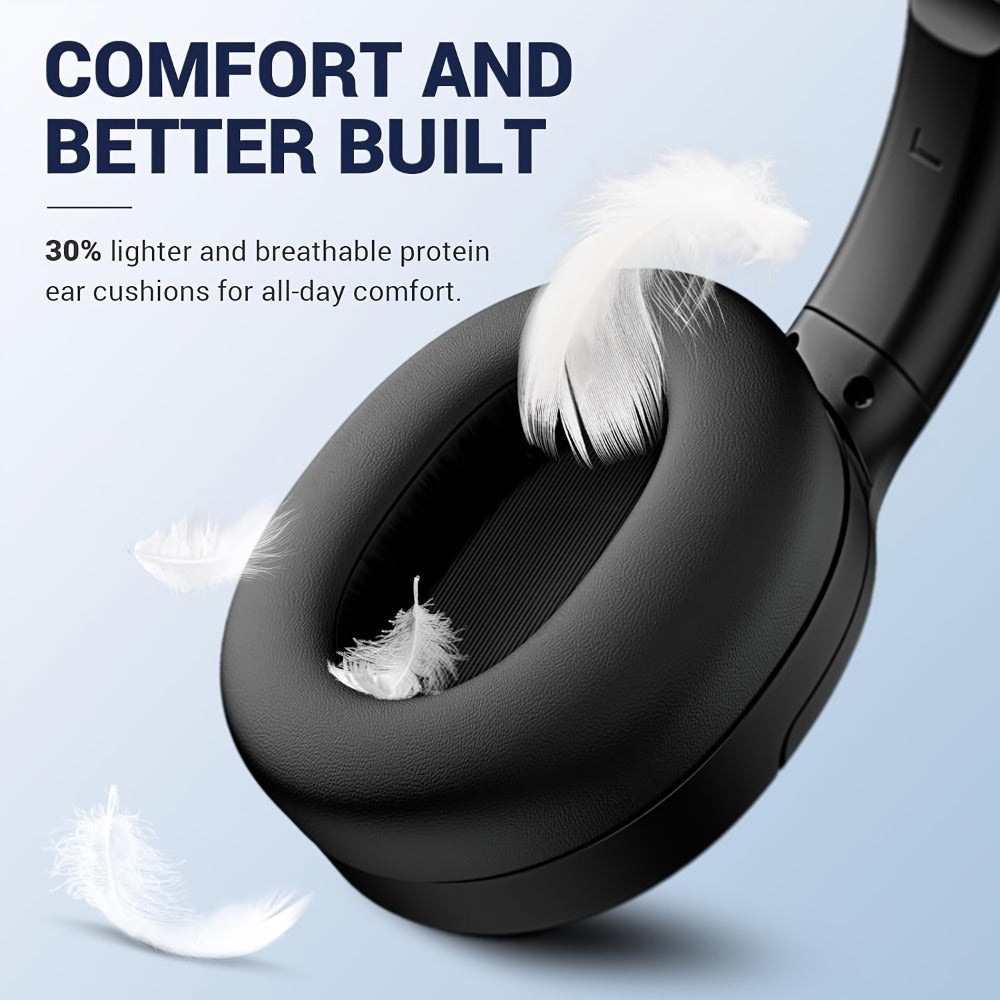 E11A Over-Ear Headphones with Hybrid ANC and ENC Labels, Bluetooth 5.3, 45mm Drivers and Four Colors