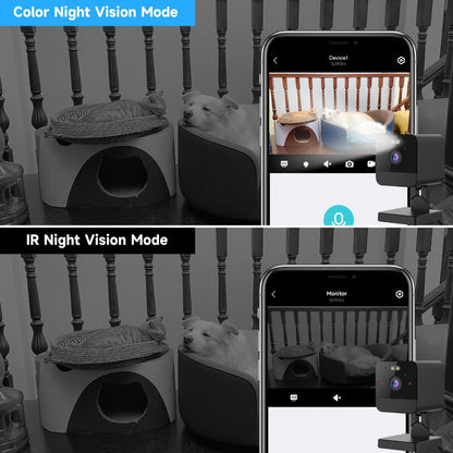 Indoor Security Camera 4-Pack with Dual-Band WiFi, Color Night Vision, Two-Way Audio and Multiple Storage Options