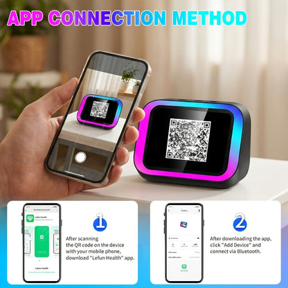 Smart Alarm Clock with AI Voice Assistant & Wireless Speaker - Dynamic RGB Light, Hi-Fi Stereo Sound