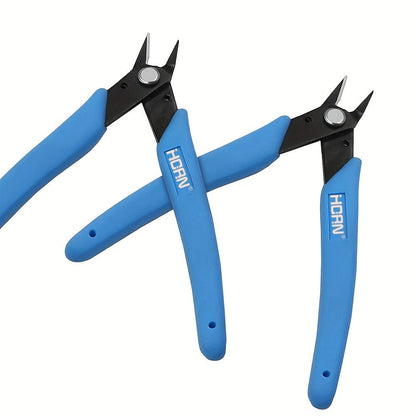 Five-Inch Flush Cut Wire Cutters with Blue Handles and 5- or 10-Piece Checkout Options for Fine Wire Work