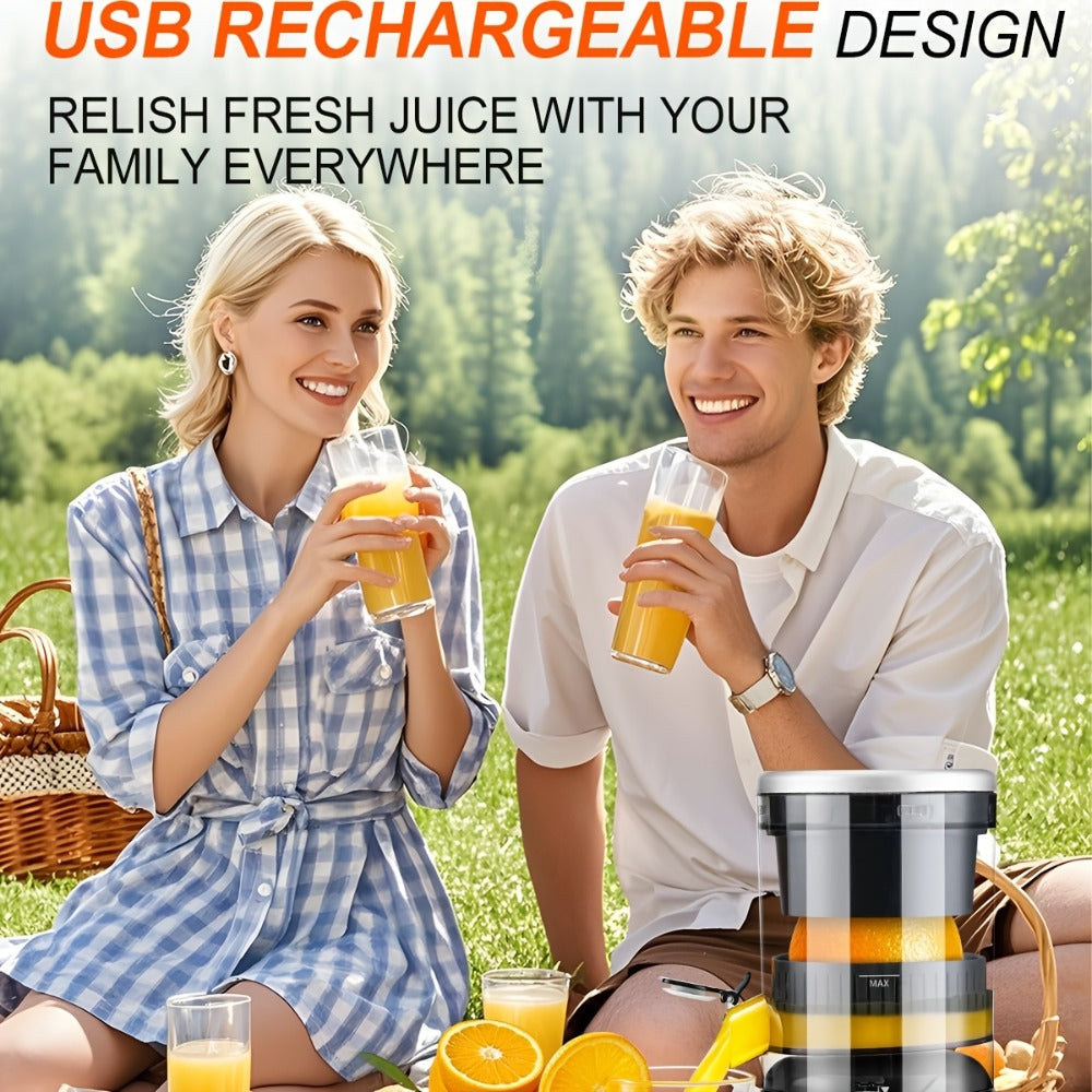Electric Citrus Juicer Rechargeable USB-C, Portable Electric Orange Juicer Machine with 45W Motor