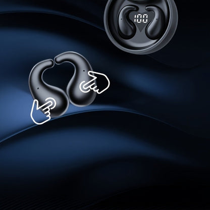 Heart-Shaped Bluetooth 5.4 Sleep Earbuds with Digital Charging Case in Black, White or Khaki