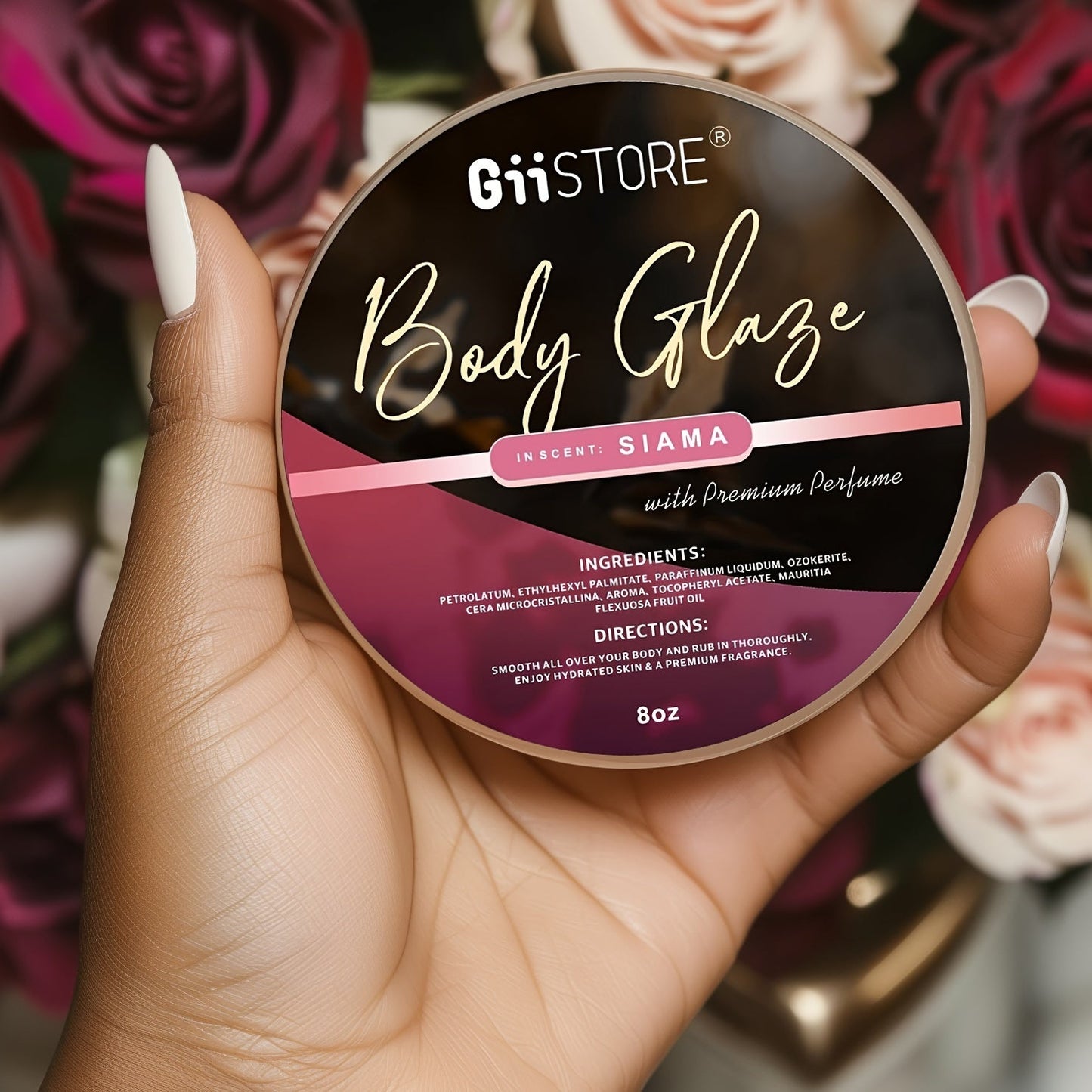 Body Glaze Moisturizer 80oz with Hyaluronic Acid and Glycerin in Four Scent Options for Daily Full Body Care