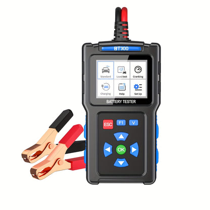 Car Battery Tester 12V 24V 20-2000 CCA Automotive Battery Load Tester and Alternator Tester for AGM GEL Lead-Acid Batteries Multi-Language