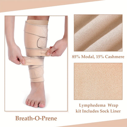 Compression Leg Wraps 3 Pairs – Adjustable Lower Leg Wrap for Lymphedema, Shin Splints & Calf Support, Breathable Non-Slip Compression