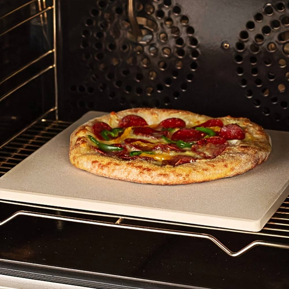 Pizza Stone for Oven and Grill Cordierite Baking Stone Thermal Shock Resistant for Pizza Bread Rectangular 15x11.8 Inch Round 15 Inch