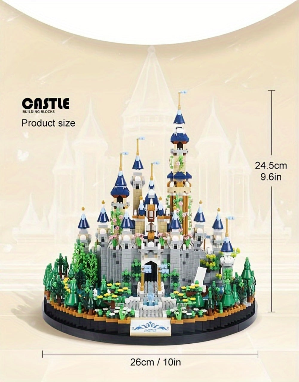3600PCS Princess Castle Building Blocks Fairytale Palace STEM Micro Brick Architecture Kit for Girls Ages 8+