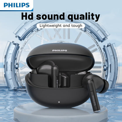 Wireless Earbuds Philips Bluetooth 6.0 Dual Stereo with Type-C Charging Case in Black or White