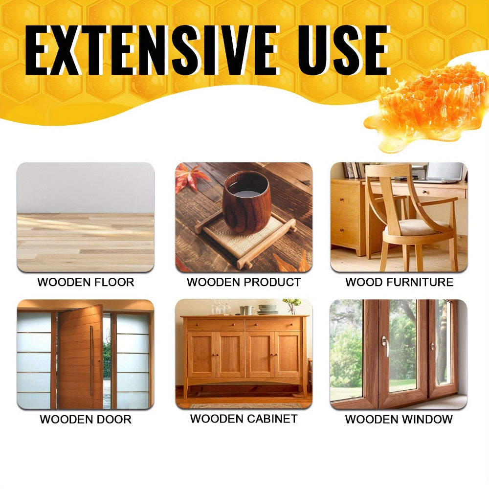 Beeswax Floor Cleaner & Polish – Natural Wood Floor Care Agent with Hydrogen Peroxide, Dust Prevention & Bright Polishing for Hardwood