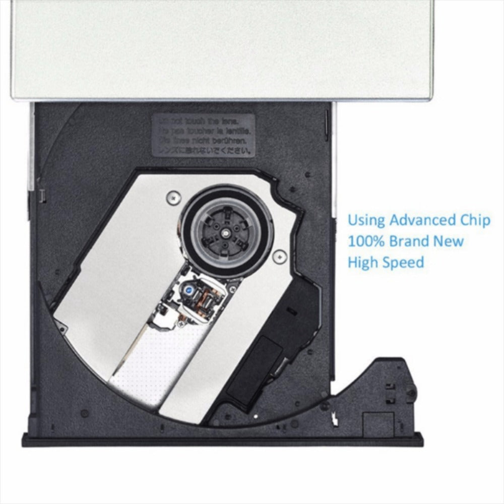 USB External DVD Drive with Storage Bag - Portable CD DVD-ROM CD-RW DVD-RW Burner Recorder Player for Laptop Desktop PC
