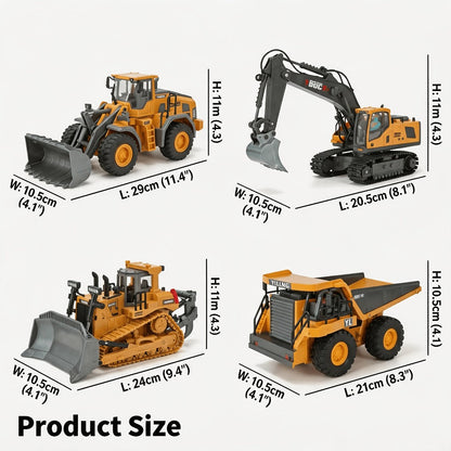 RC Construction Vehicle Set 2/3/4pcs with the Listed Color, Size or Set Options for Everyday Use