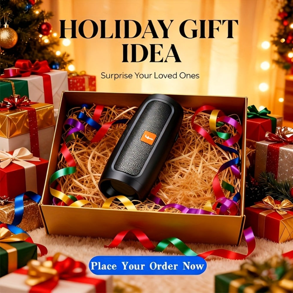 Portable Bluetooth Speaker F117 with 5.2-Channel Listing, Dual Speakers, Subwoofer and RGB Lights