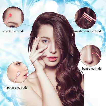 High Frequency Facial Massager 4-in-1 Skin Care Stick Portable Home Use Acne Treatment Rejuvenation Beauty for Home or Salon Spa Use