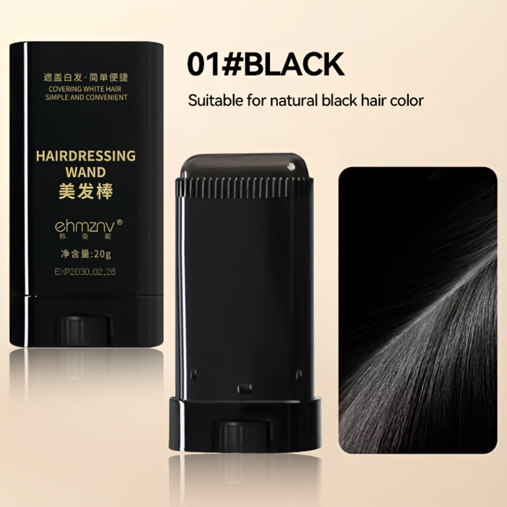 Gray Root Coverage Hair Color Stick with Comb – Waterproof Sweat-Resistant Instant Root Touch Up, Plant-Based Squalane Formula