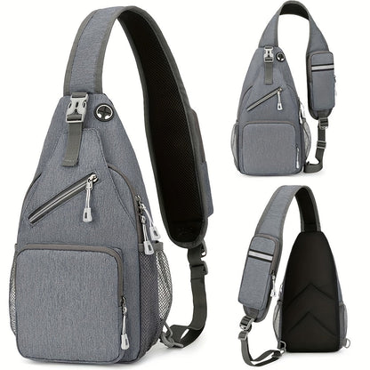 Lightweight Multi-Pocket Sling Crossbody Bag for Women and Men with Zip Compartments and 14 Color Styles