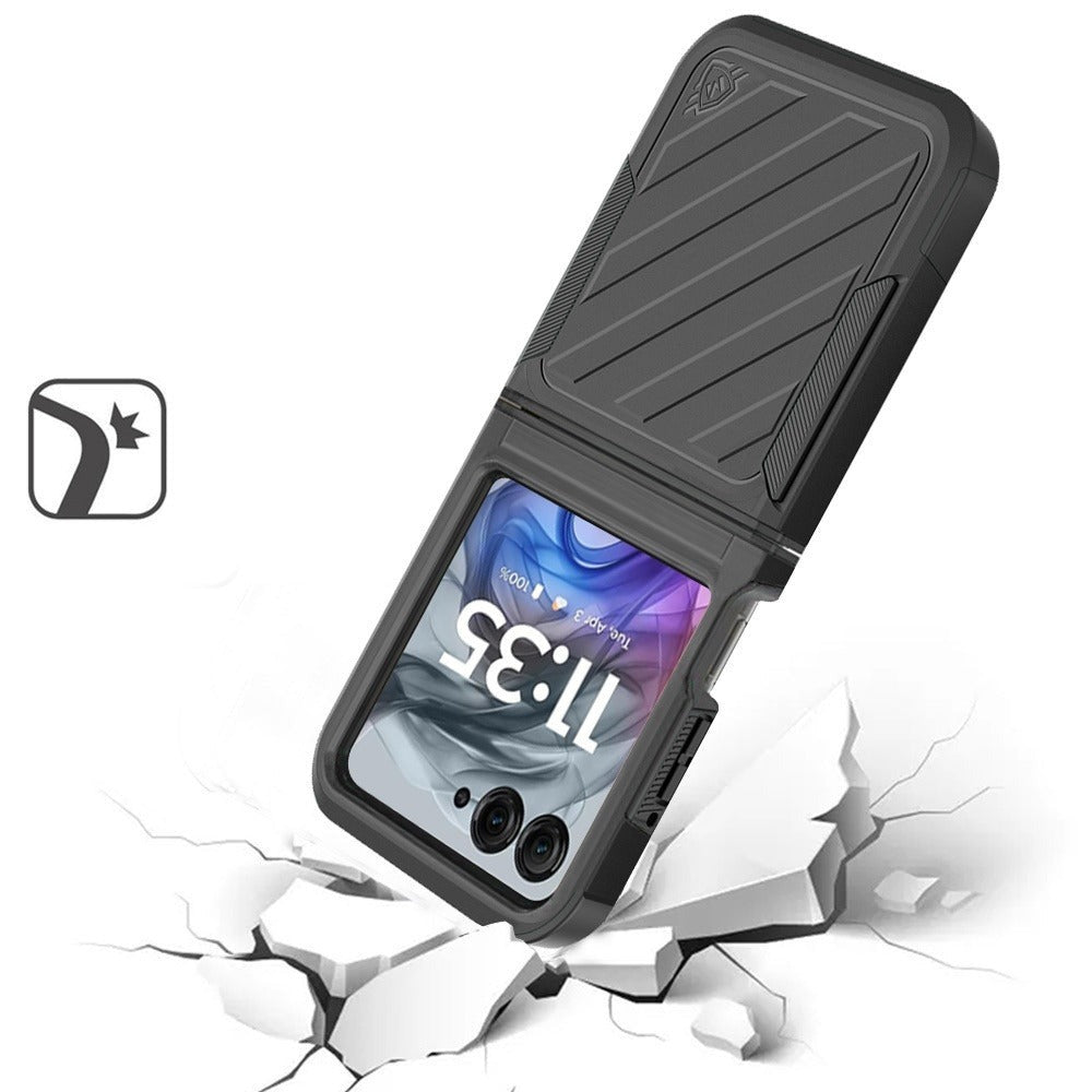 Phone Case Navy Dual-Layer PC and TPU Cover for Motorola Razr 2024 in a Single-Color Configuration