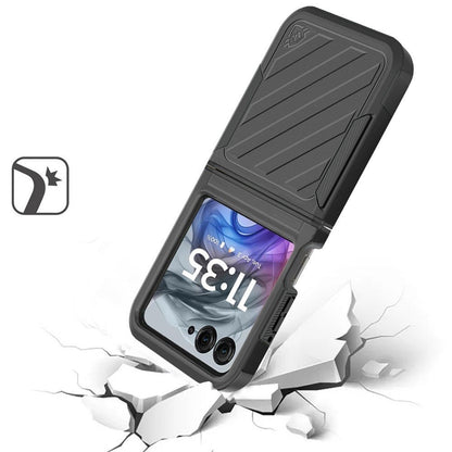 Phone Case Navy Dual-Layer PC and TPU Cover for Motorola Razr 2024 in a Single-Color Configuration