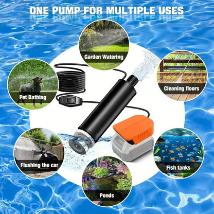 Cordless Water Transfer Pump for DeWalt 20V 60V Battery 635GPH Portable Sump Pump for Pool for Entryways, Bedrooms and Living Spaces