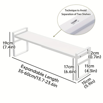 Narrow Shelf Organizer for Kitchen Bathroom Windowsill, Slim Adjustable Stackable Rack for Small Spaces