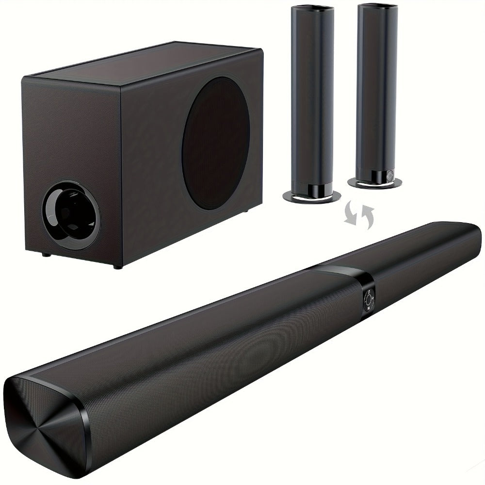 Soundbar with Subwoofer 2.1CH Home Theater Sound Bar for Smart TV, Deep Bass Wireless Bluetooth 5.0