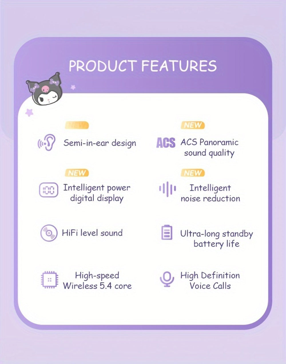 Sanrio Hello Kitty Kuromi Cinnamoroll Bluetooth Earbuds Cute Wireless Earphones 3 Styles Power for an Everyday Personal Care Routine