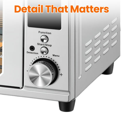 Air Fryer Toaster Oven Combo 29.6QT XL with Smart Probe, 12-in-1 Digital Countertop Oven, Stainless Steel
