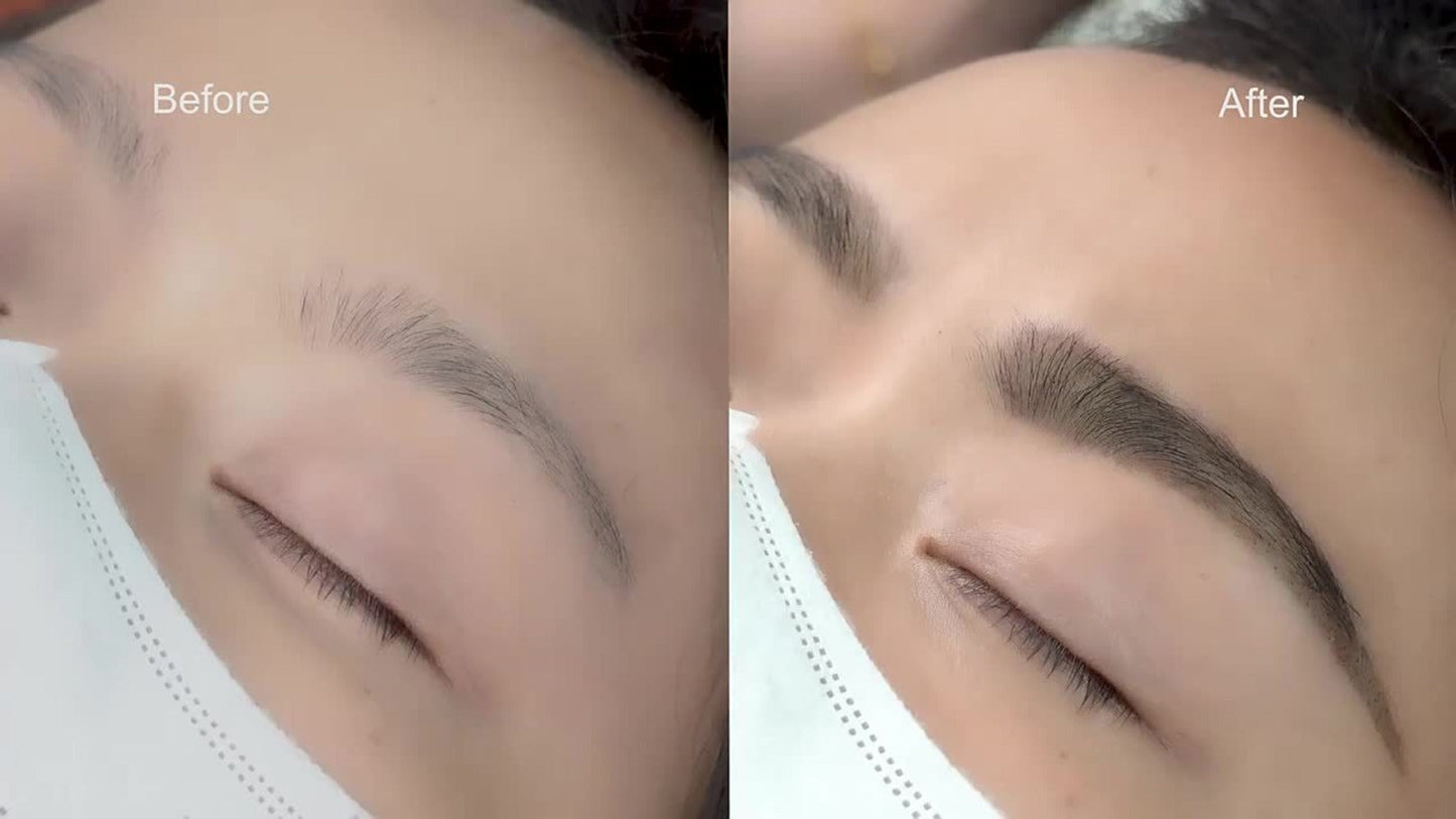3D Brow Perm & Color Kit 2-in-1 – Sweatproof Long-Lasting Natural Fluffy Eyebrow Makeup with Applicator Brush & Disposable Clips