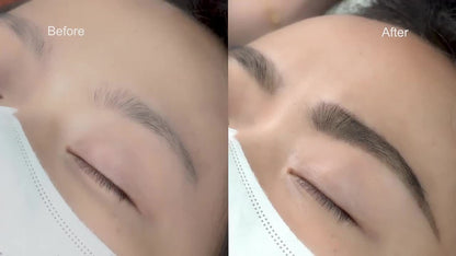 3D Brow Perm & Color Kit 2-in-1 – Sweatproof Long-Lasting Natural Fluffy Eyebrow Makeup with Applicator Brush & Disposable Clips