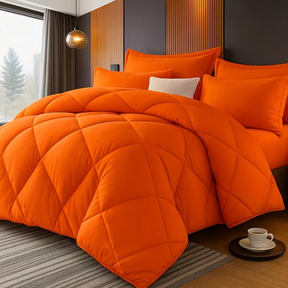 Comforter Set 2-3 Piece Rhombus Grid Luxury – Soft Lightweight Breathable Oversized Bedding Set with Pillowcases