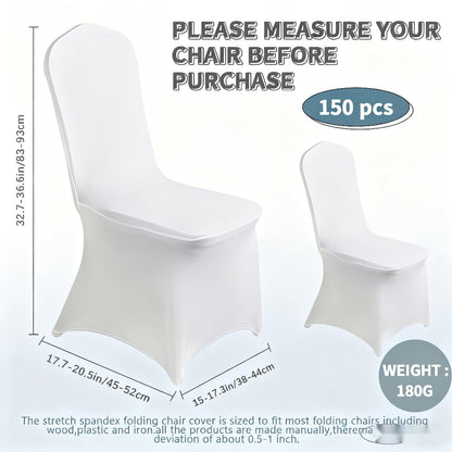 Spandex Chair Covers Bulk, Elastic Stretch Universal Fit Banquet Chair Protectors, Wedding Chair Covers for Weddings