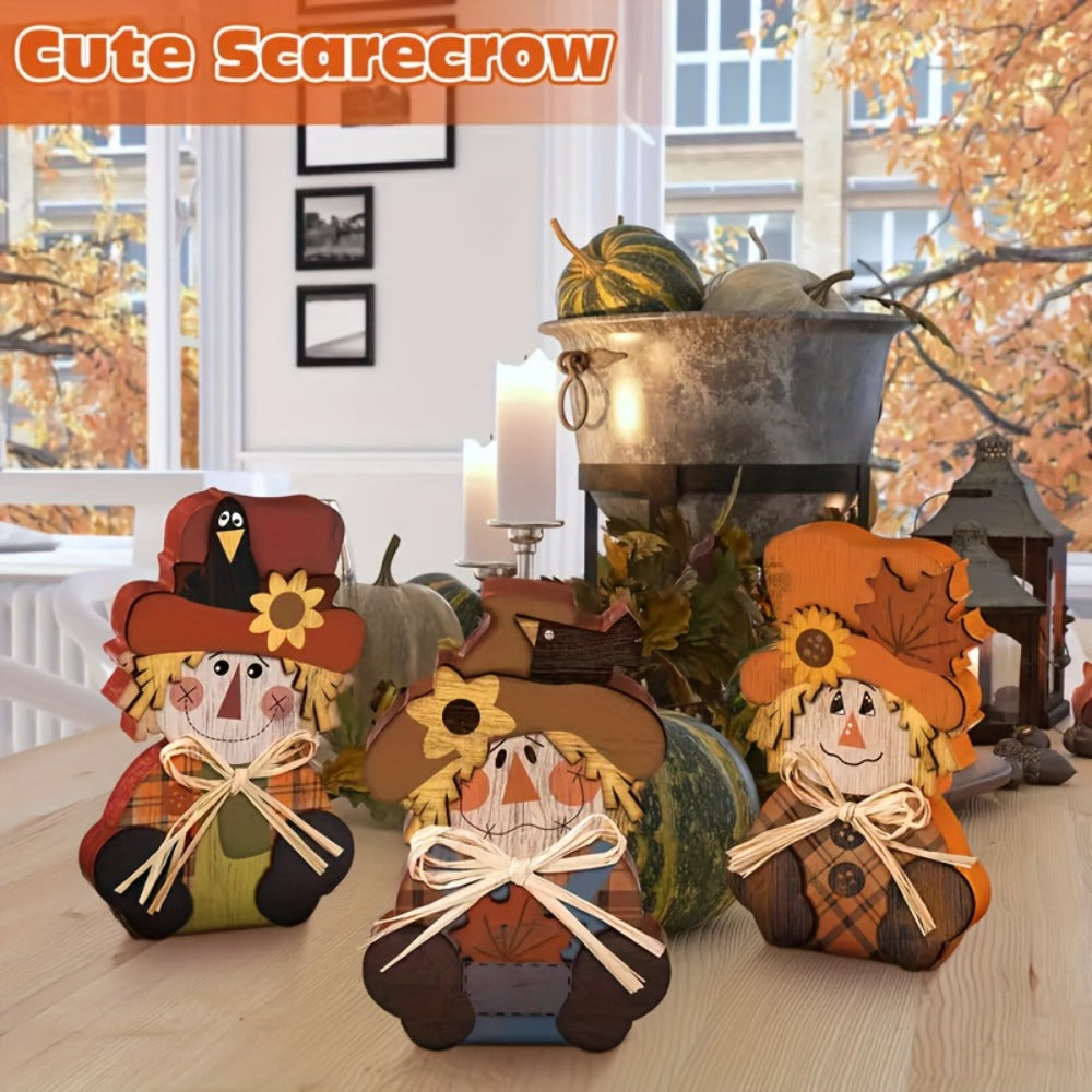 Halloween Autumn Tiered Tray Decor Set 3pcs Rustic Farmhouse Pumpkin Signs for Entryways, Bedrooms and Living Spaces