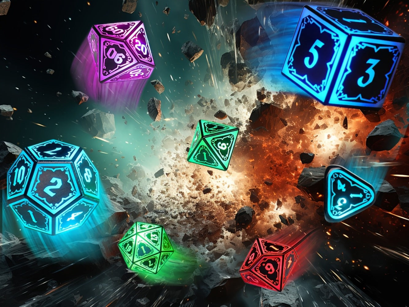 RGB LED DND Dice Set Rechargeable 7pcs, Illuminated Polyhedral Dice with Type-C Charging Case for D&D RPG Tabletop Games
