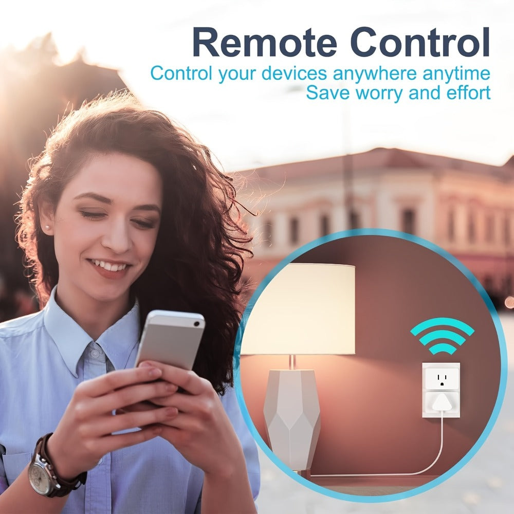 Smart Plug WiFi 15A with Timer Group Control App Remote Works with Alexa Google Home for Entryways, Bedrooms and Living Spaces