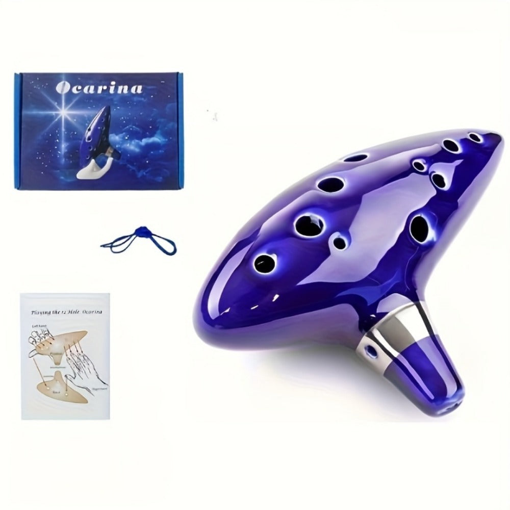 Ceramic Ocarina, Song, Book, Hole for Melody Practice for Home Practice, Rehearsal detail image - detail view 7