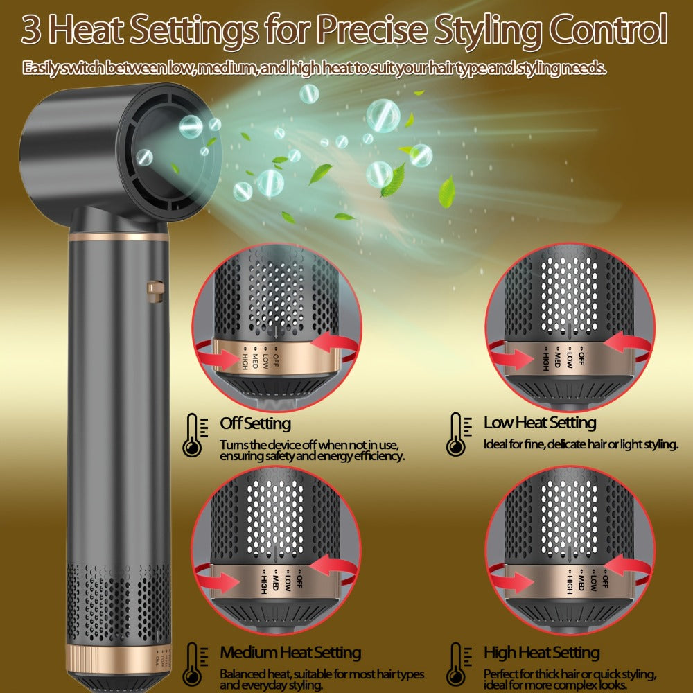 5-in-1 Hot Air Brush Negative Ion Hair Styler Blow Dryer Curler Straightener Volumizer, for Home, Travel and Salon Hair Styling