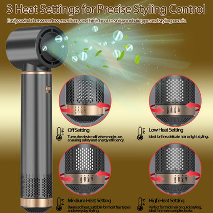 5-in-1 Hot Air Brush Negative Ion Hair Styler Blow Dryer Curler Straightener Volumizer, for Home, Travel and Salon Hair Styling
