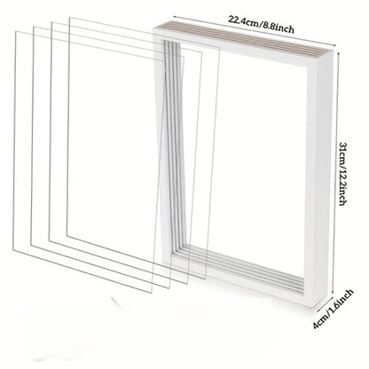 Family Handprint Kit with 4 Slots & 6 Colors, Memory Frame Keepsake Gift for Entryways, Bedrooms and Living Spaces