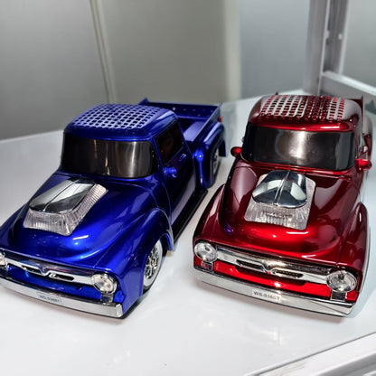 Portable Bluetooth Speaker Car-Shaped Model with TWS, USB, FM, TF, AUX and Seven Color Packs