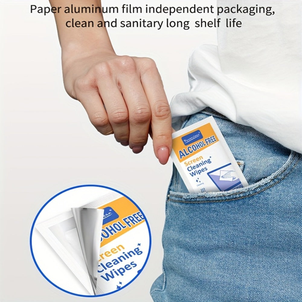 Screen Cleaning Wipes 40/80 Pack Individually Wrapped LCD Cleaner for Phone, Computer, TV, Tablet & Laptop