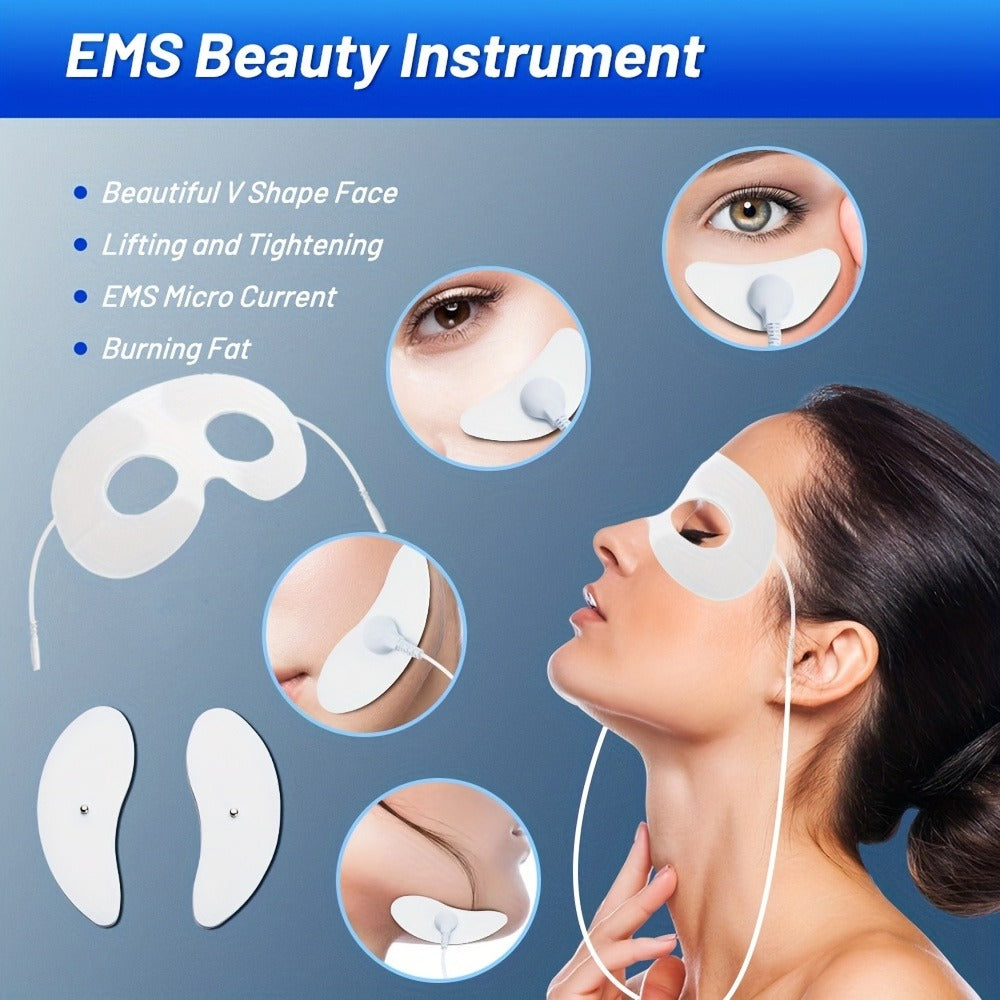 EMS Facial & Eye Massager Microcurrent TENS Device FDA Cleared Face Slimming Eye Lift 6 Modes 10 Levels for Home or Salon Spa Use