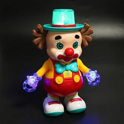 Dancing Clown Toy Doll with Light & Music, Swinging Fidget Toy for Kids Boys & Girls, Funny Weird Halloween Decoration