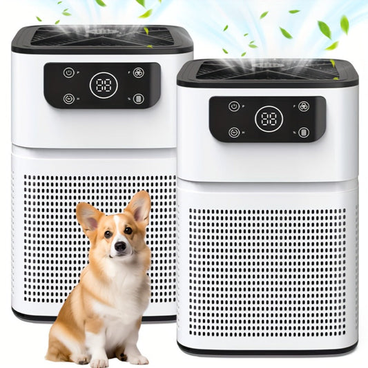 Air Purifier with HEPA Filter, Aroma Function, Quiet Sleep Mode and Compact White Room Design