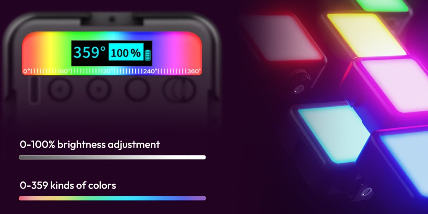 ULANZI VL49 RGB Video Light 360° Full Color LED Camera Light Panel - 2000mAh Rechargeable for an Everyday Personal Care Routine