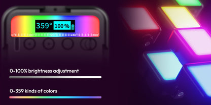 ULANZI VL49 RGB Video Light 360° Full Color LED Camera Light Panel - 2000mAh Rechargeable for an Everyday Personal Care Routine