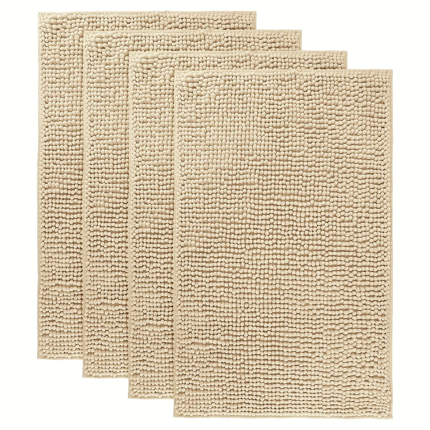 Chenille Bath Rug Extra Thick Bathroom Mat, Multiple Sizes & Colors for Entryways, Bedrooms and Living Spaces