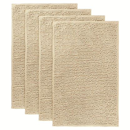 Chenille Bath Rug Extra Thick Bathroom Mat, Multiple Sizes & Colors for Entryways, Bedrooms and Living Spaces