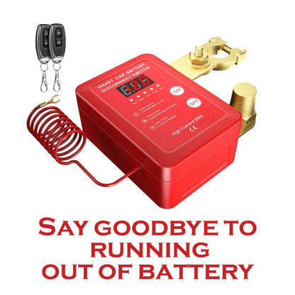 Wireless Battery Kill Switch – 12V/24V 240A Remote Control Cutoff with LED Voltage Indicator, Auto Shutdown