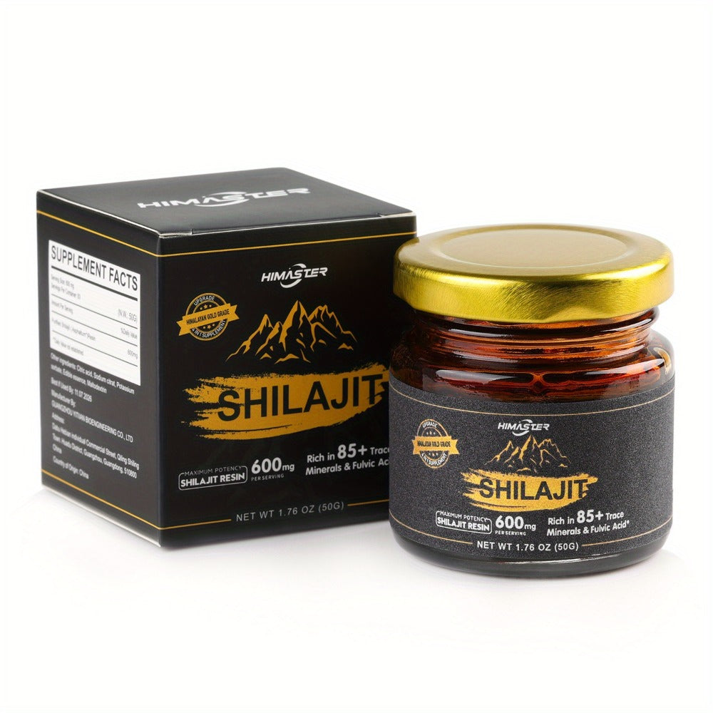 Himalayan Shilajit Resin Gold Grade, 85+ Trace Minerals & High Fulvic Acid for Bath Time, Home Spa and Personal Care