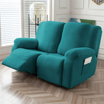 Sofa Cover Big-Leaf Jacquard High-Stretch Recliner Slipcover for 1, 2 or 3 Seats and Console Loveseats